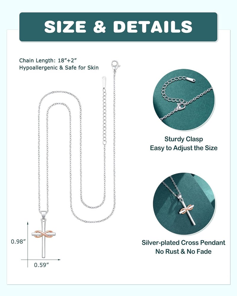 UPROMI Happy 10th/11th/12th/13th/14th/15th/16th/17th/18th/21st Birthday Gifts for Girls Her, Cross Necklace Birthday Gift Ideas - Image 4